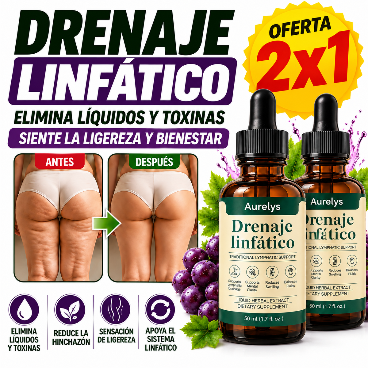 Promo 2x1 Drenaje Linfático® – Gotas para una Sensación de Ligereza y Menos Hinchazón