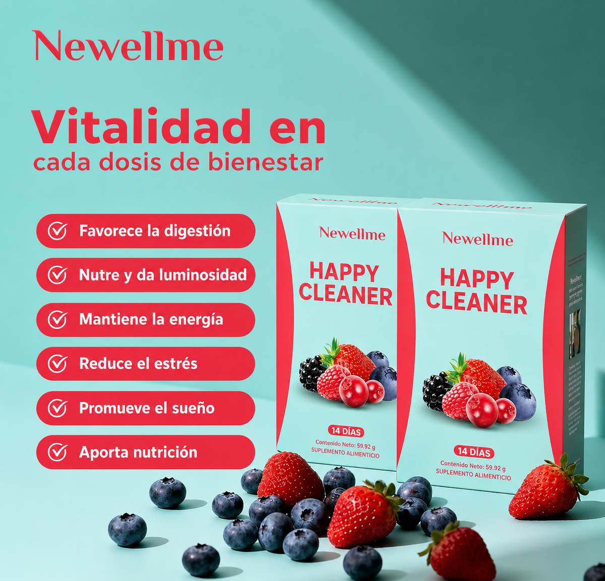NEWELLME HAPPY CLEANER – RUTINA FRUTAL DE 14 DÍAS