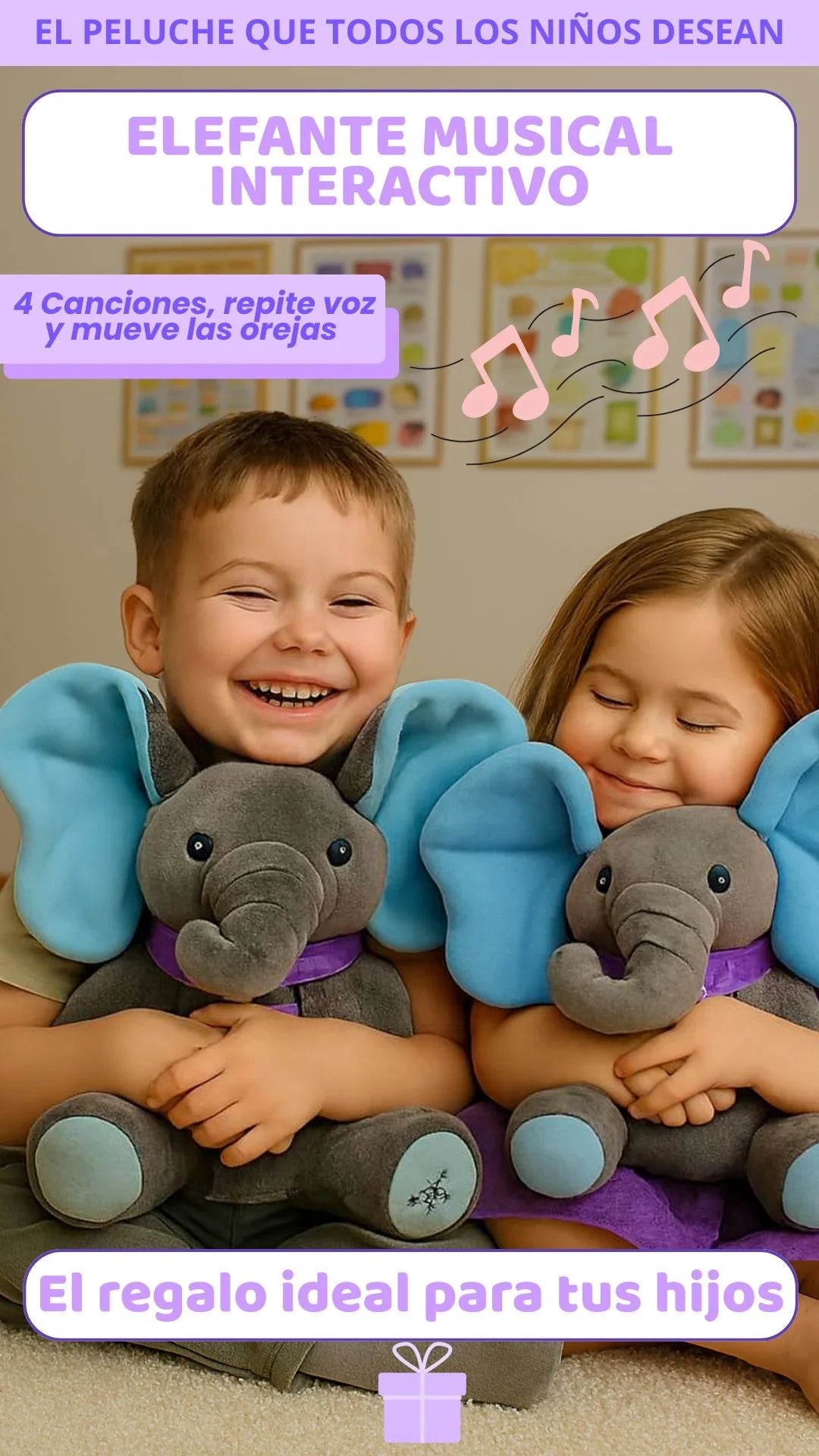 Elefante Musical Interactivo Unisex