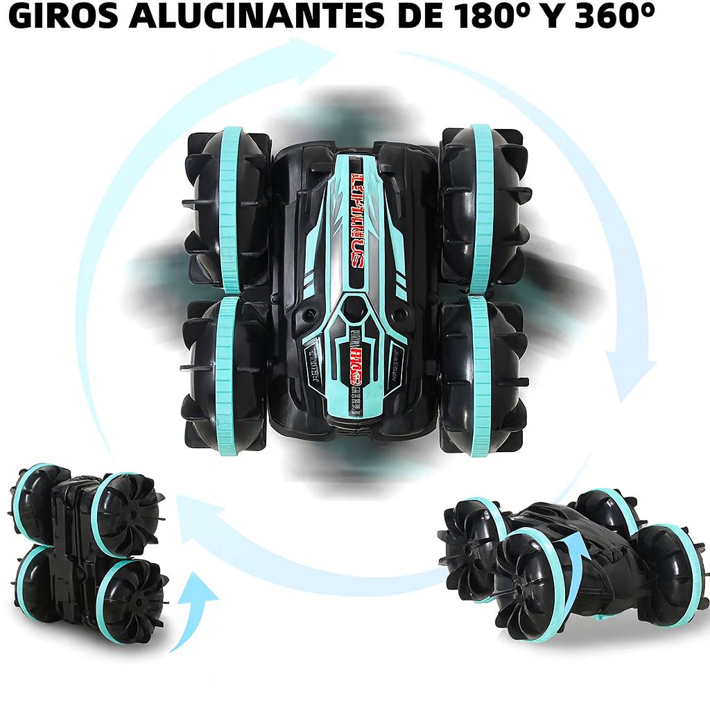 Auto RC Anfibio 360° – Resistente a Agua, Lodo y Tierra