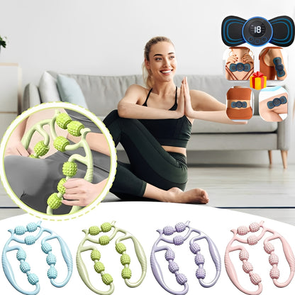 Rodillo de Masaje Profundo para Aliviar Dolor y Tensión Muscular + REGALO 1 MASAJEADOR ELÉCTRICO