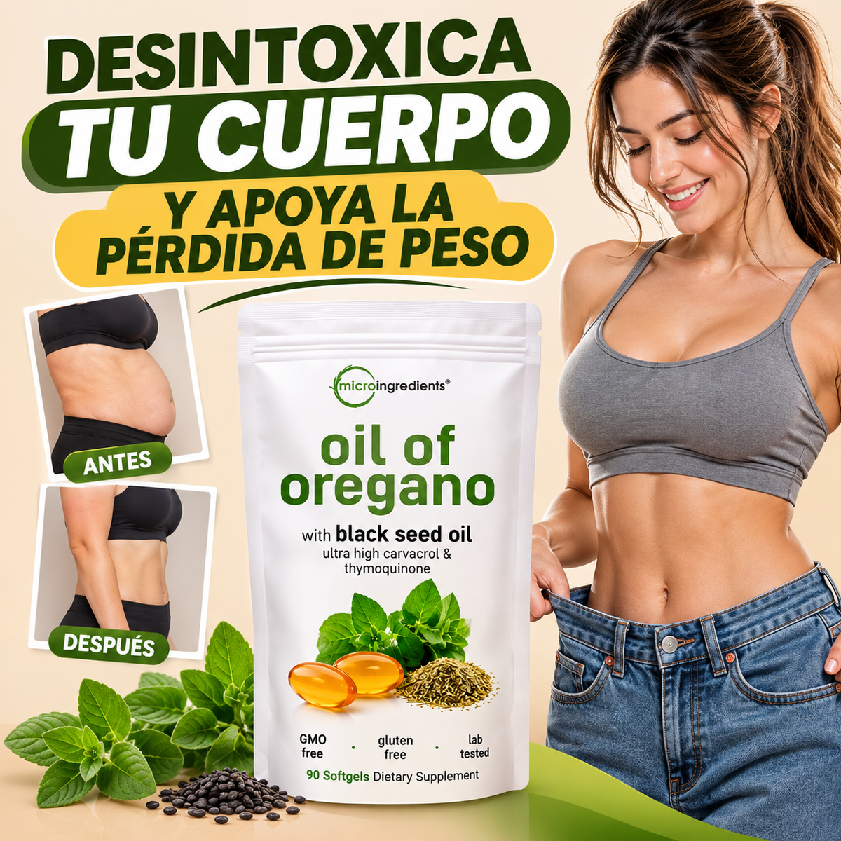 Oil of oregano / Limpieza del Organismo y Apoyo en el Control de Peso