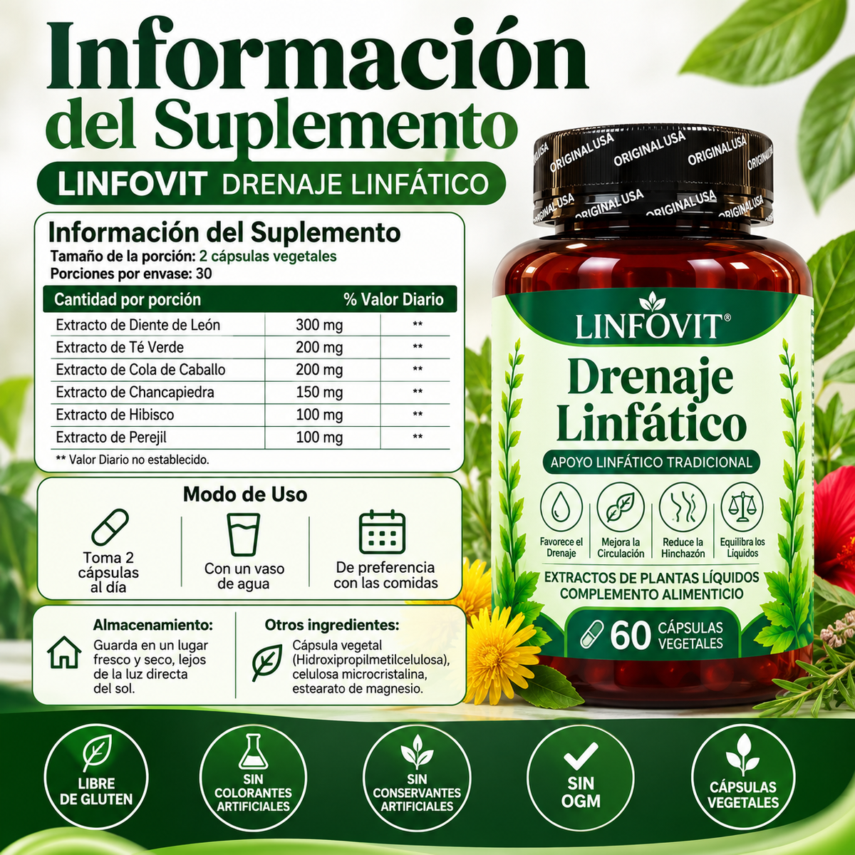 Drenaje Linfático – Apoyo Natural para la Eliminación de Líquidos y el Control de Peso PAGA 1 LLEVA 2