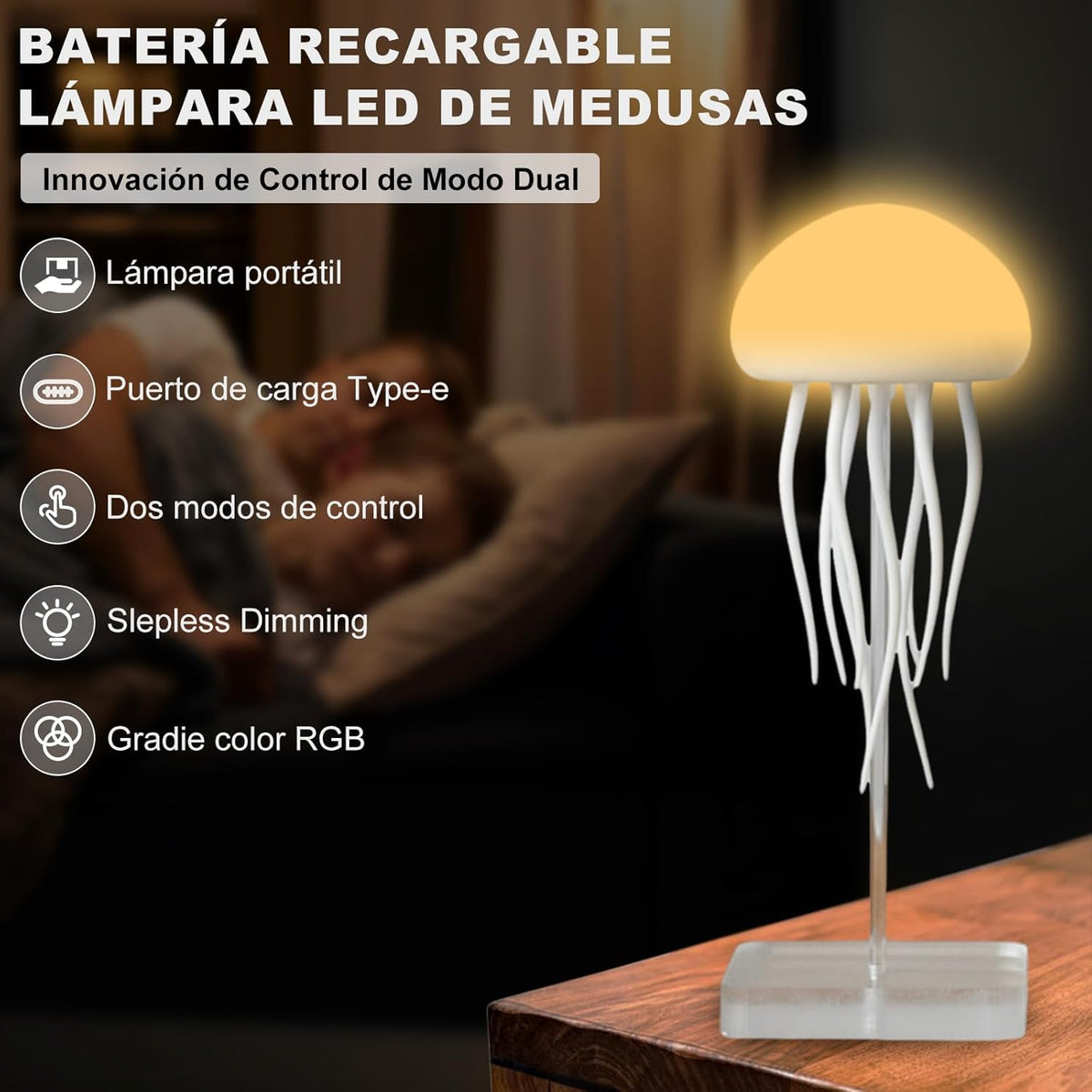 LAMPARA MEDUSA FLOTANTE RGB