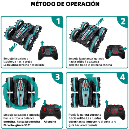 Auto RC Anfibio 360° – Resistente a Agua, Lodo y Tierra