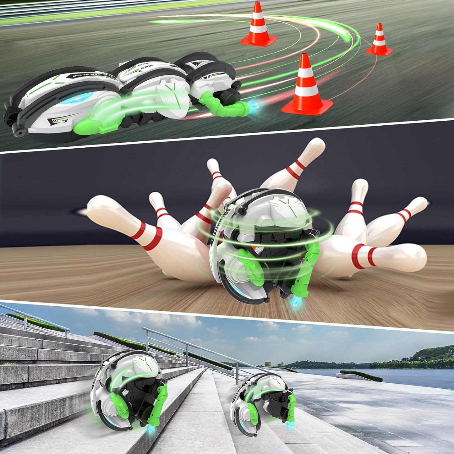 Vehículo Gusano a Control Remoto con Giro de 360°