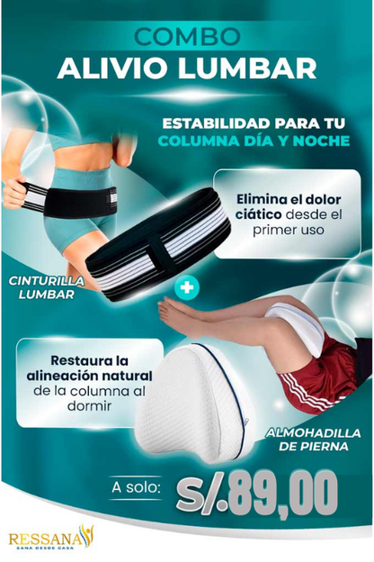 Combo Alivio Lumbar - Alivia el dolor de cadera y la ciática