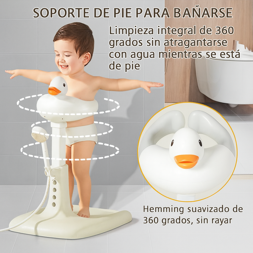 SOPORTE DE DUCHA PARA BEBE EN FORMA DE PATO