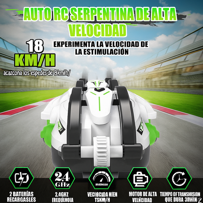 Vehículo Gusano a Control Remoto con Giro de 360°