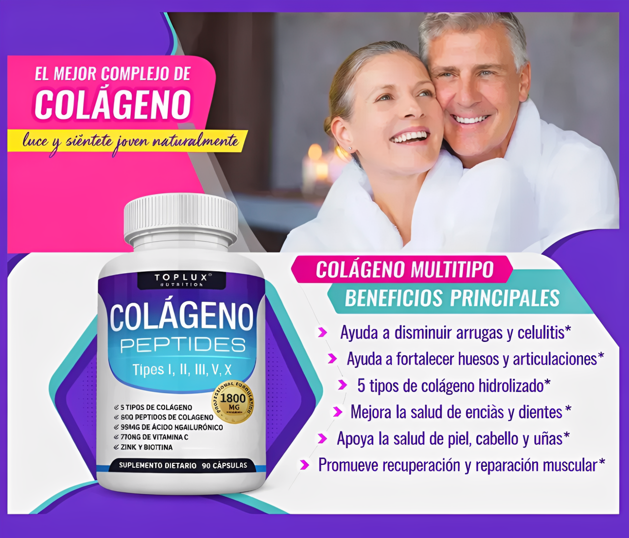 COLLAGEN PEPTIDES 60 CAPSULAS – OFERTA 3X1 SOLO HOY