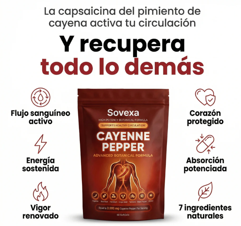 Sovexa Capsaicina Activa® — Softgels de Cayena