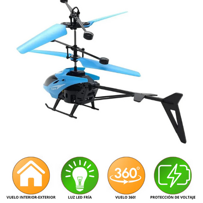 HELICÓPTERO VOLADOR CON SENSOR Y CONTROL REMOTO - OFERTA 2X1 SOLO POR HOY
