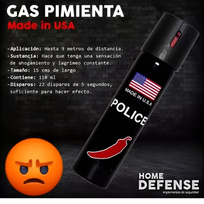 Spray Gas Pimienta Ergonómico Marca Police - (Made In Usa)