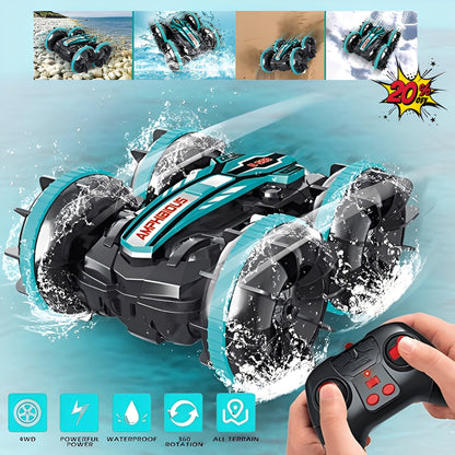 Auto RC Anfibio 360° – Resistente a Agua, Lodo y Tierra