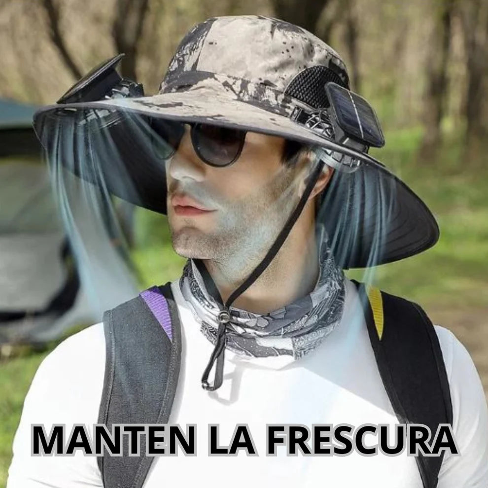 Gorro Ventilador con Energía Solar - Batería de hasta 6-9 Horas