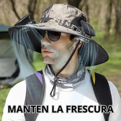 Gorro Ventilador con Energía Solar - Batería de hasta 6-9 Horas