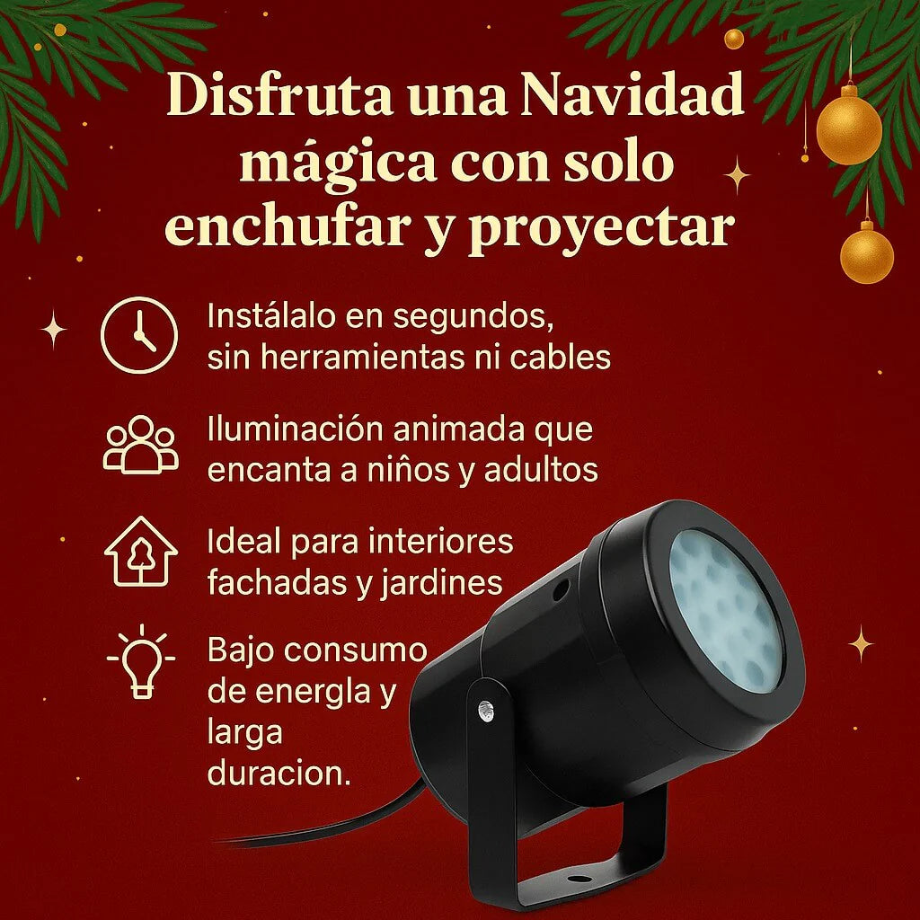 Combo Navidad: proyector + Luz solar 10M.