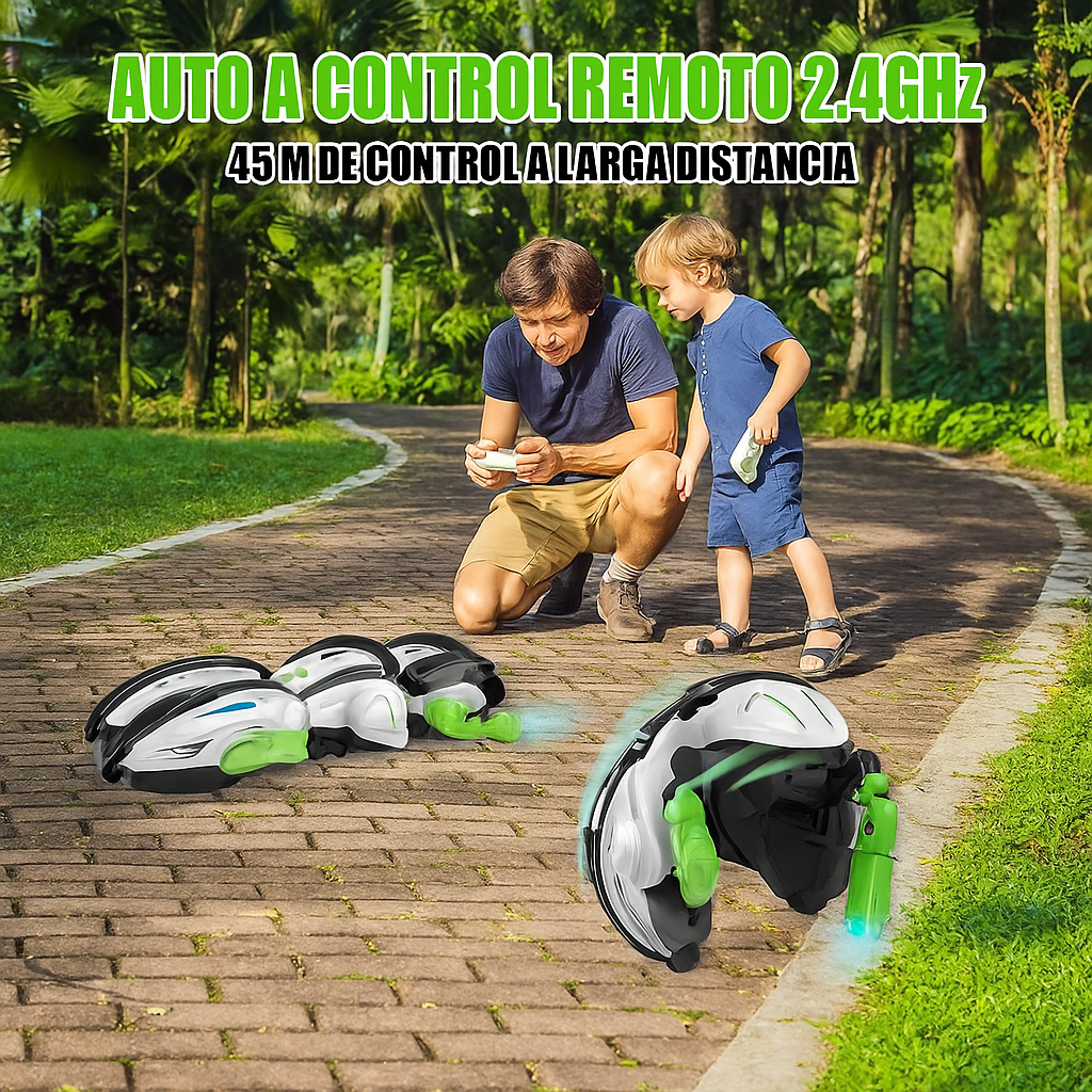 Vehículo Gusano a Control Remoto con Giro de 360°
