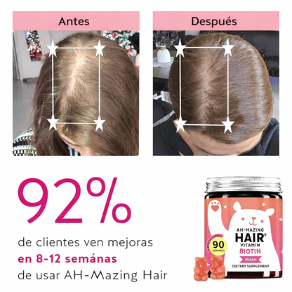 Gomitas de biotina Gomitas de biotina para cabello, piel y uñas. 5,000 mcg de vitaminas veganas de alta potencia