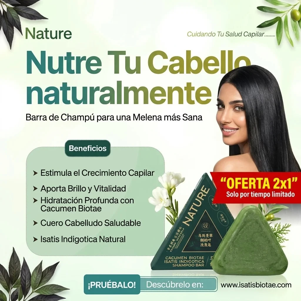 oferta 2x1 - champú en Barra de hoja de ciprés a base de plantas 7 Beneficios en 1