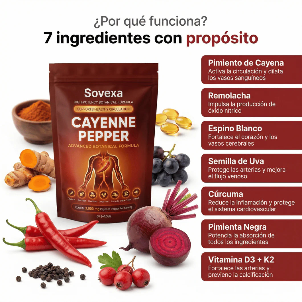Sovexa Capsaicina Activa® — Softgels de Cayena