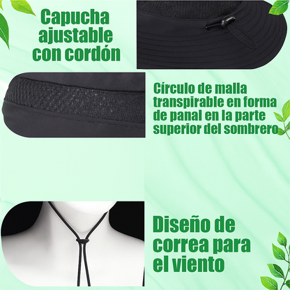 Gorro Ventilador con Energía Solar - Batería de hasta 6-9 Horas